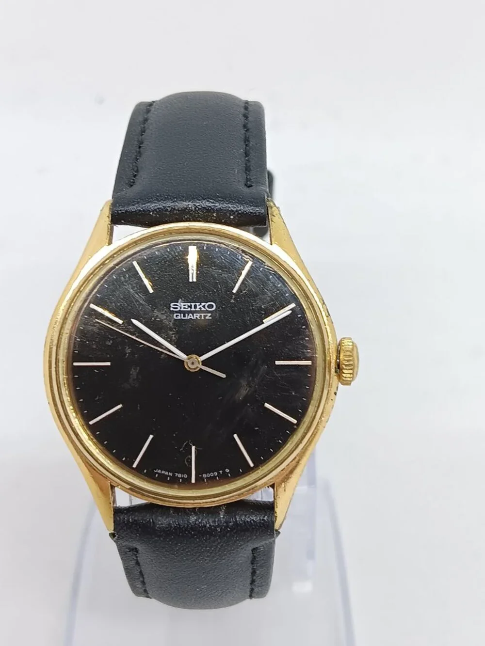 VINTAGE 1979 Seiko 7810-8049 Men’s 33mm Gold Tone Mirror Dial Watch PLS READ